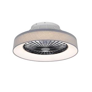 qazqa Deckenventilator grau inkl. led mit Fernbedienung - Emily - Grau