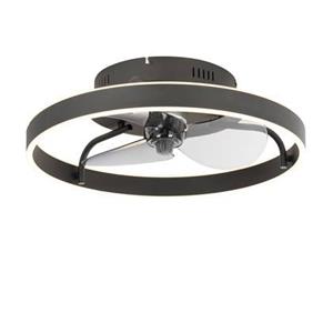 QAZQA LED Plafondventilator maddy - Zwart - Modern - D 50cm