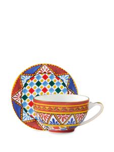 Dolce & Gabbana Porseleinen kop en schotel set - Veelkleurig