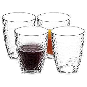 5five Drinkglazen Estiva - 6x - transparant - onbreekbaar kunststof - 380 ml -