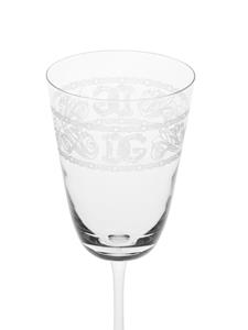 Dolce & Gabbana Wijnglas verfraaid met logo - Wit