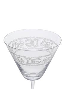 Dolce & Gabbana Glas met logo reliëf - Wit