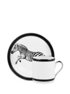 Dolce & Gabbana Espresso set met zebraprint - Wit