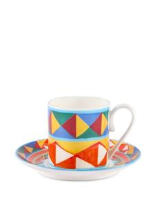 Dolce & Gabbana Espresso set met geometrisch patroon - Oranje