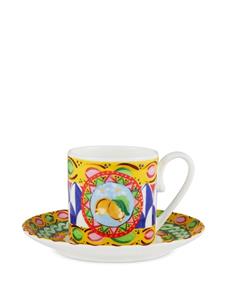Dolce & Gabbana Espresso set met geometrisch patroon - Geel