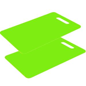 Excellent Houseware snijplank voor keuken/voedsel - 2x - groen - kunststof - 24 x 15 cm -