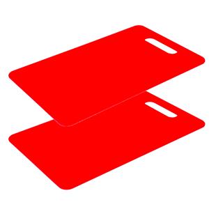 Excellent Houseware snijplank voor keuken/voedsel - 2x - rood - kunststof - 24 x 15 cm -