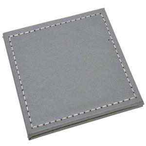 H&S Collection Onderzetters voor glazen - 4x - grijs - kunstleder - 10 x 10 cm -