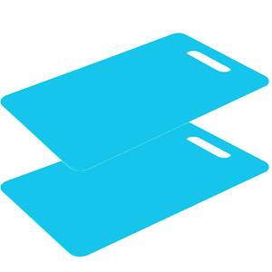 Excellent Houseware snijplank voor keuken/voedsel - 2x - blauw - kunststof - x 28 cm -
