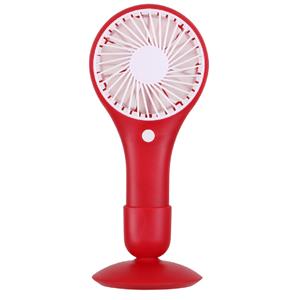 Urban Living Draagbare USB ventilator met standaard - rood - kunststof - 20 x 10 cm -