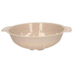 PlasticForte Keuken vergiet/zeef - kunststof - Dia 25 cm x Hoogte 8 cm - beige -