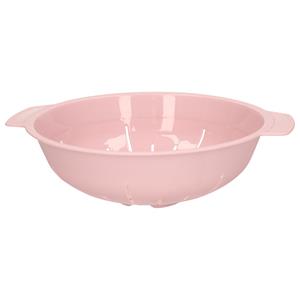 PlasticForte Keuken vergiet/zeef - kunststof - Dia 25 cm x Hoogte 8 cm - roze -