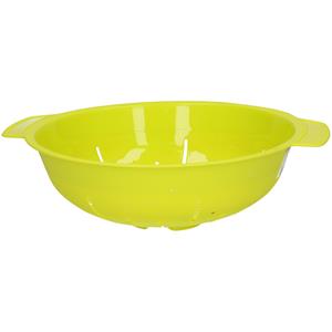 Keuken vergiet/zeef - kunststof - Dia 25 cm x Hoogte 8 cm - groen -