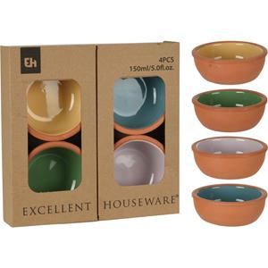 Excellent Houseware Tapasschaal Terracotta 150ml 4 Delig