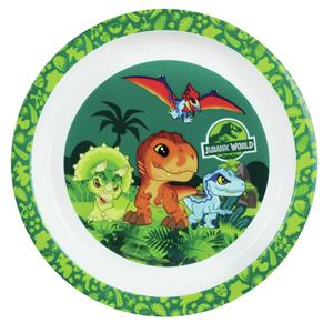 Kunststof ontbijtbordje plat  dinosaurus 22 cm -
