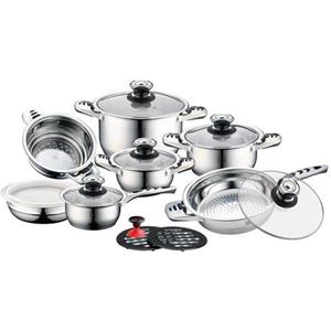 CS Koch-Systeme Topf-Set "Aurich", Edelstahl, (Set, 16 tlg.), 16-teilig, Induktion