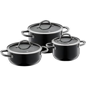 WMF Topf-Set "Fusiontec Inspire", Silargan, (Set, 3 tlg., 2x Fleischtopf mit Deckel 16 cm, 20 cm, 1x Bratentopf mit Deckel 20 cm), Made in Germany
