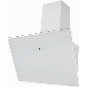 Dunstabzugshaube 60 cm Wandhaube kopffreie Schräghaube Glas Weiß LED Respekta