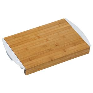 Bamboe houten snijplank 25 x cm met opvangbakken -