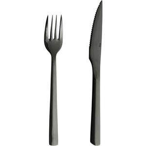 aida RAW Steakbesteck "RAW", (Set, 8 tlg.), Edelstahl, PVD-beschichtete Oberfläche, 8-teilig