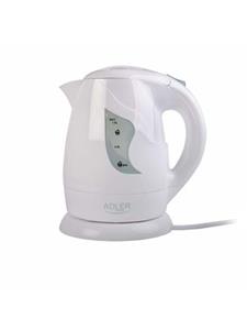 Adler Wasserkocher AD 08w, 1 l, 850,00 W, kabellos, mit Abschaltautomatik, für Reisen, Weiß