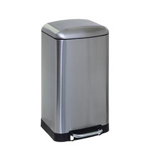 Five 5 Prullenbak|pedaalemmer - zilver - metaal - 30 liter - 34 x 61 cm