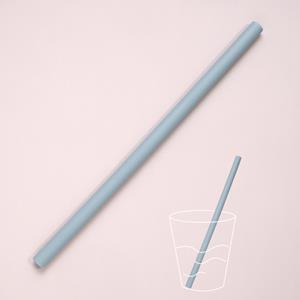 Siliconen Rietje voor Baby's en Kinderen - Veilig, Herbruikbaar en BPA-Vrij - Pastelblauw