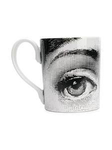 Fornasetti Mok met print - Wit