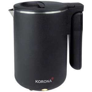 Korona Wasserkocher schnurlos, Cool-Touch-Gehäuse, klappbar Schwarz