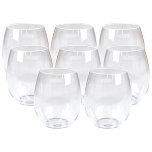 DEPA Drinkglas - 12x - transparant - onbreekbaar kunststof - 390 ml -