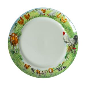 Wiebe Van Der Zee Bord 25 cm koe kip