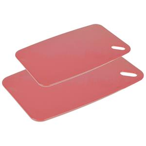 Excellent Houseware Snijplanken - set van 2 - kunststof - rood - 30/35 cm -