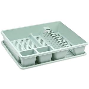 PlasticForte Afwas afdruiprek mintgroen met lekbak 48 x x 9 cm -