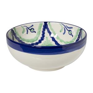 Xenos Schaaltje flor - groen/blauw - ø25 cm
