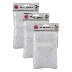 Haushaltshelden Waszak voor kwetsbare kleding wasgoed/waszak - 3x - wit - large size - 50 x 60 cm -