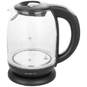 EMERIO WK-119255.5 Wasserkocher schnurlos Glas, Schwarz