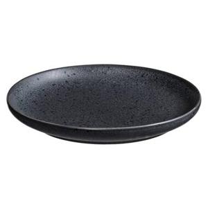 Leen Bakker Gebaksbord Liz - Zwart - Stoneware - Ø16,2 cm
