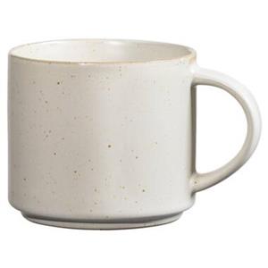 Leen Bakker Mok met oor Studio - Crème - Stoneware - 380 ml