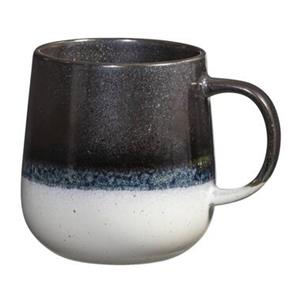 Leen Bakker Mok met oor Pippa - Zwart - Stoneware - 400 ml