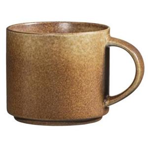 Leen Bakker Mok met oor Studio - Bruin - Stoneware - 380 ml