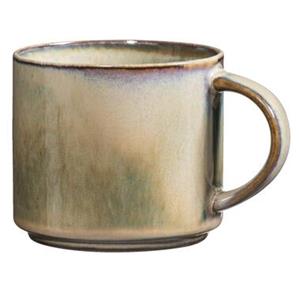 Leen Bakker Mok met oor Studio - Groen - Stoneware - 380 ml