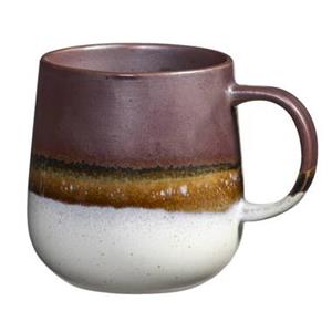 Leen Bakker Mok met oor Pippa - Paars - Stoneware - 400 ml