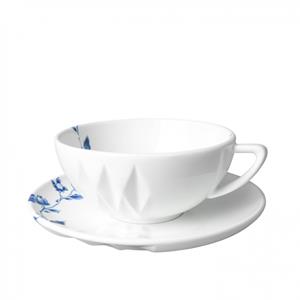 HEINEN  Blauw Vouw - Theekop en -schotel