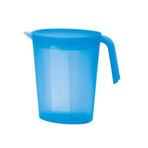 Juypal Hogar Maatbeker met deksel - blauw - 1,75 liter - kunststof - L22 x H20 cm -