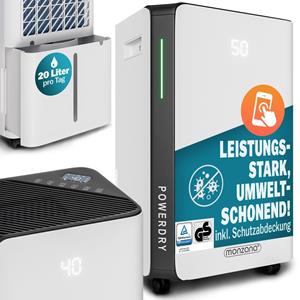MONZANA Luftentfeuchter elektrisch 20-30m² 20L/Tag LED-Display 24-Std-Timer Raumentfeuchter Bad Wohnung Wifi Smart Home App Luftreiniger Allergiker