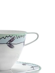 Serax x Marni Midnight Flowers cappuccino kop en schotel - Wit