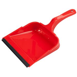 Kunststof rood stofblik met lip voor binnen -