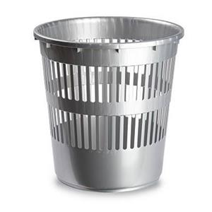 PlasticForte Afvalbak/vuilnisbak Prullenbak - Plastic - Zilvergrijs
