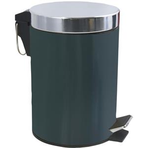 MSV Badkamer/toilet Pedaalemmer - Donkergroen - 3 Liter - 17 X 25 Cm