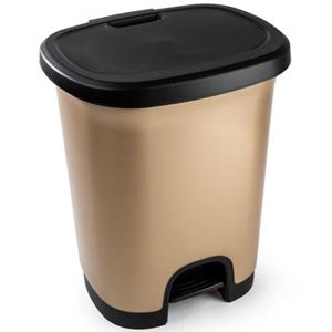 PlasticForte Pedaalemmer - Kunststof - Zwart-goud - 18 Liter